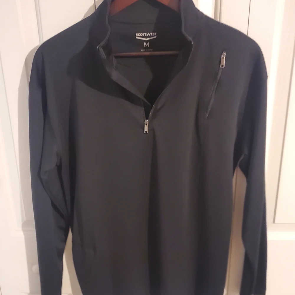 SCOTTeVEST Black Quarter-Zip Pullover - Picture 1 of 4